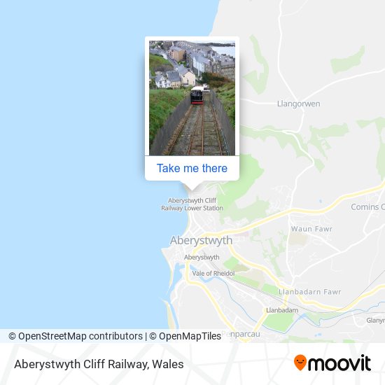 Aberystwyth Cliff Railway map