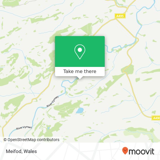 Meifod map