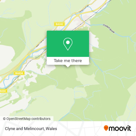 Clyne and Melincourt map