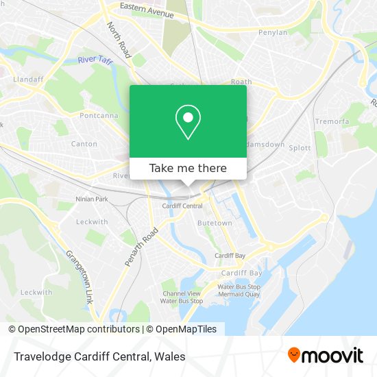 Travelodge Cardiff Central map