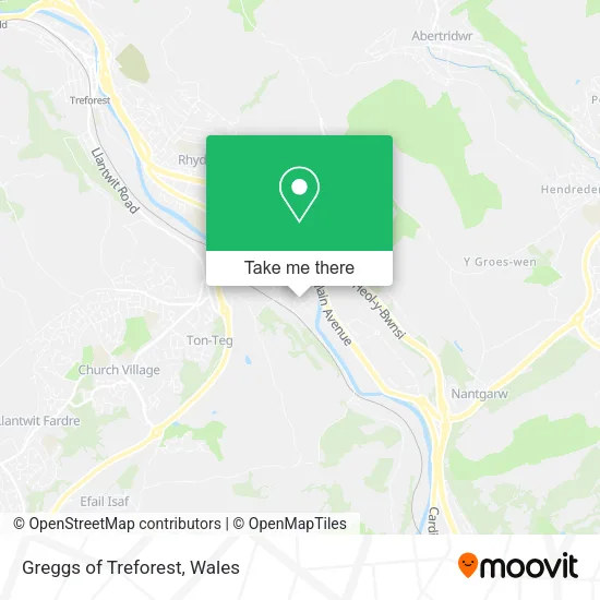 Greggs of Treforest map