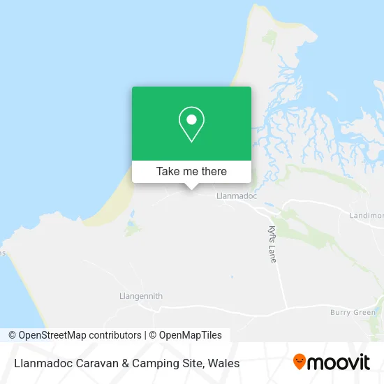 Llanmadoc Caravan & Camping Site map