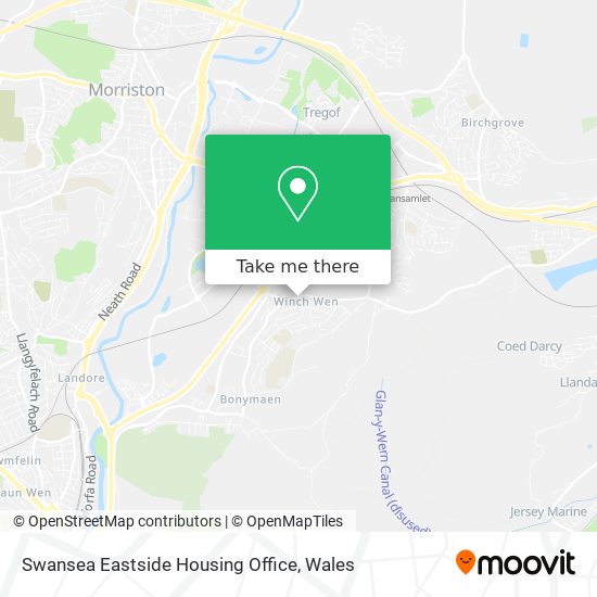 Swansea Eastside Housing Office map