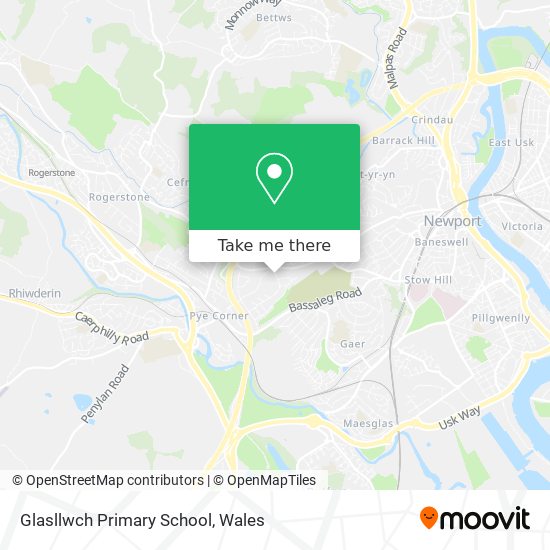 Glasllwch Primary School map