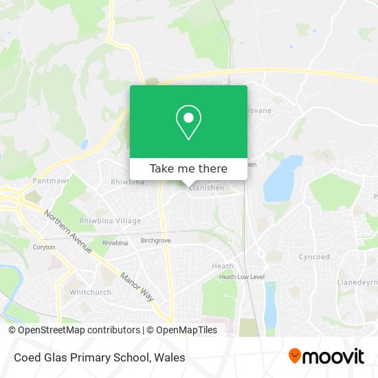 Coed Glas Primary School map