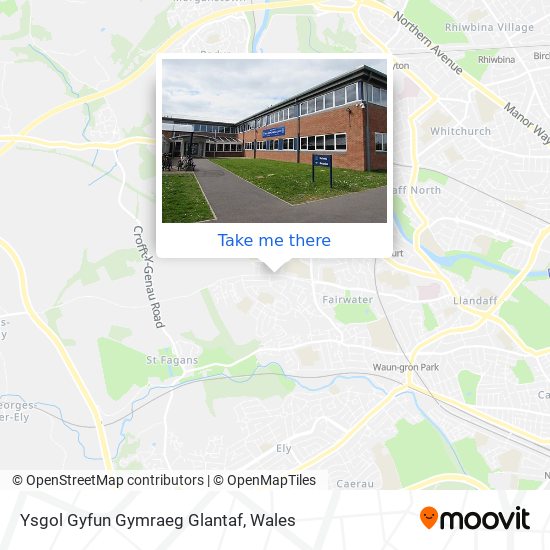Ysgol Gyfun Gymraeg Glantaf map