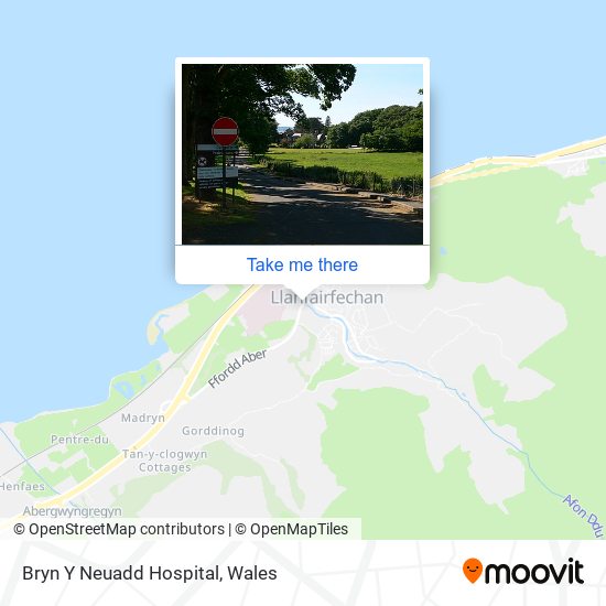 Bryn Y Neuadd Hospital map