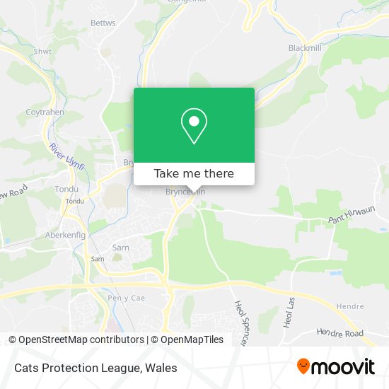 Cats Protection League map