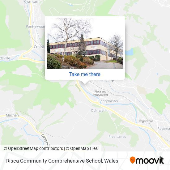 Risca Community Comprehensive School map