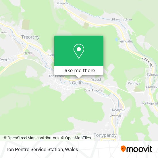 Ton Pentre Service Station map