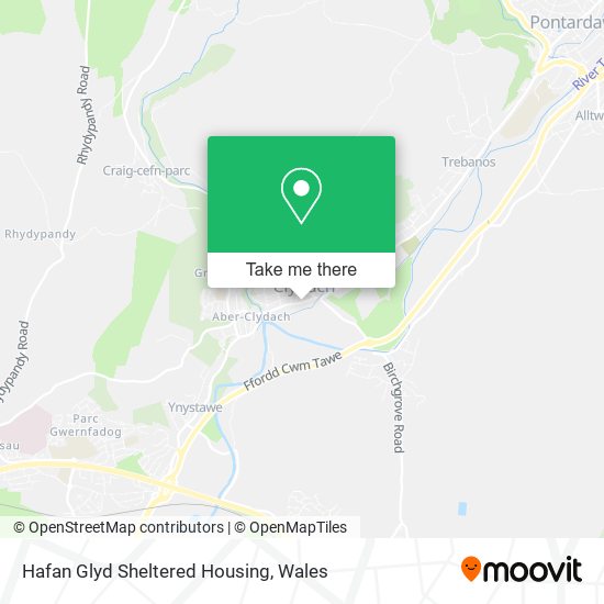 Hafan Glyd Sheltered Housing map