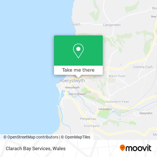 Clarach Bay Services map