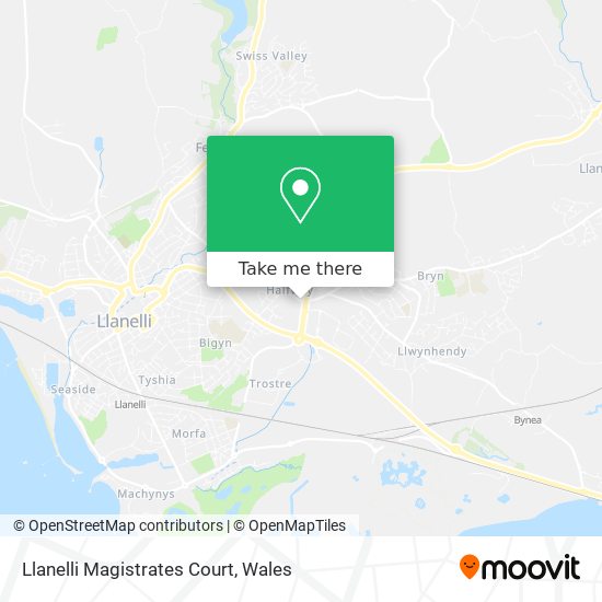 Llanelli Magistrates Court map