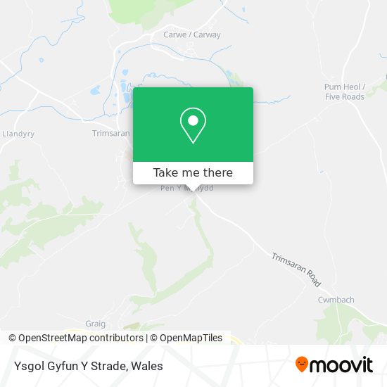 Ysgol Gyfun Y Strade map