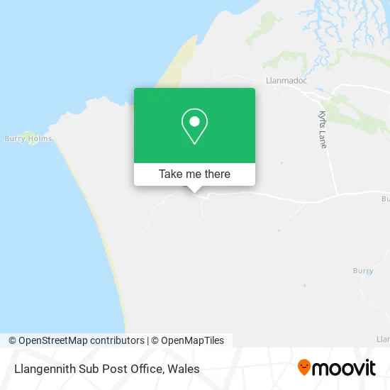 Llangennith Sub Post Office map