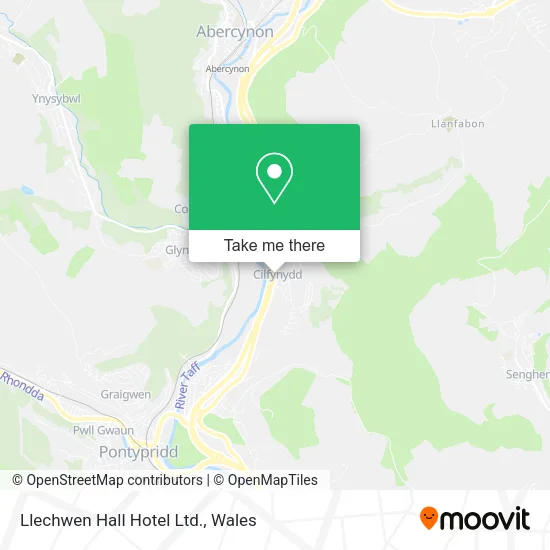 Llechwen Hall Hotel Ltd. map