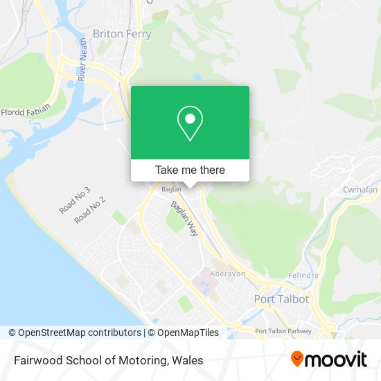 Fairwood School of Motoring map