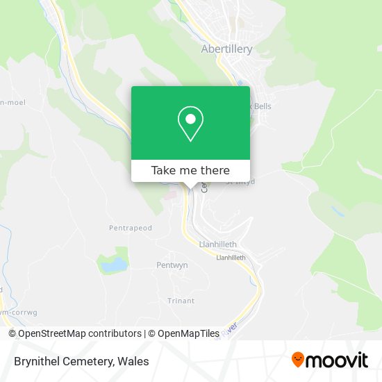 Brynithel Cemetery map