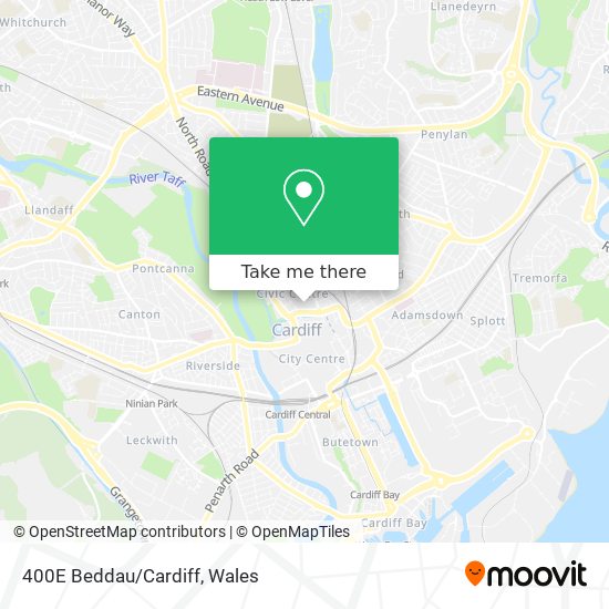 400E Beddau/Cardiff map