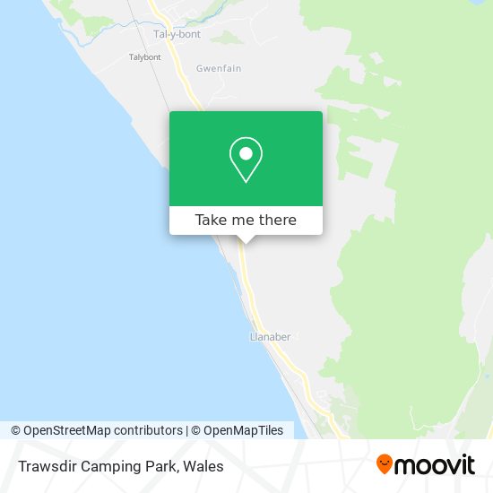 Trawsdir Camping Park map