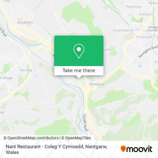 Nant Restaurant - Coleg Y Cymoedd, Nantgarw map