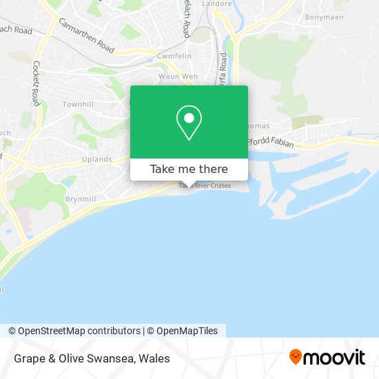 Grape & Olive Swansea map