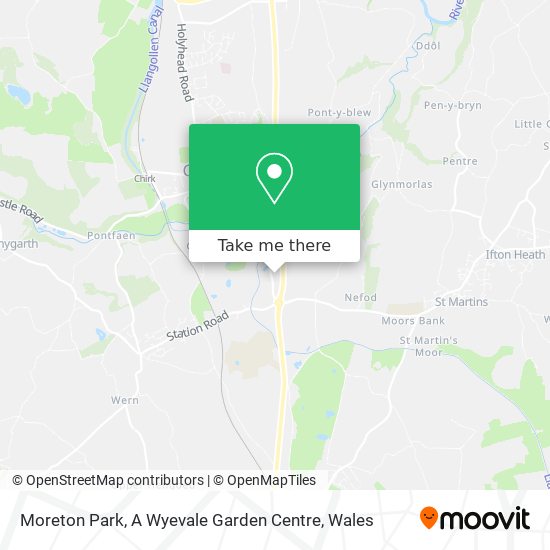 Moreton Park, A Wyevale Garden Centre map