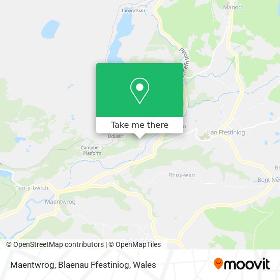 Maentwrog, Blaenau Ffestiniog map