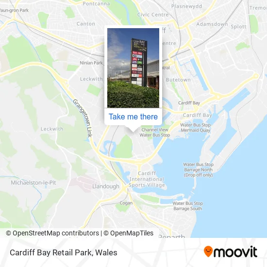 Cardiff Bay Retail Park map