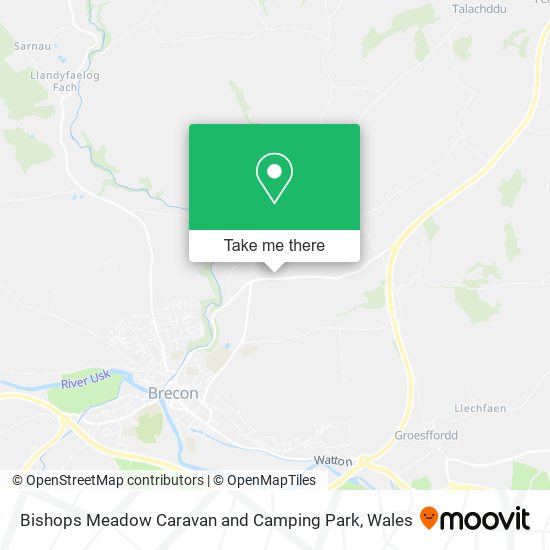 Bishops Meadow Caravan and Camping Park map