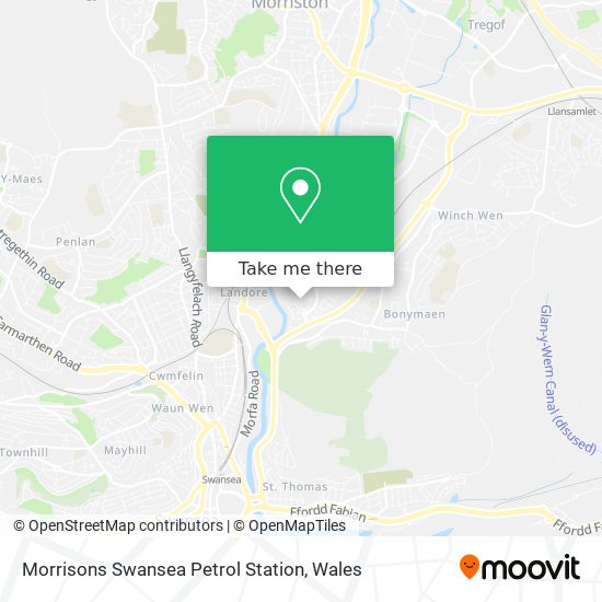 Morrisons Swansea Petrol Station map