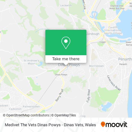 Medivet The Vets Dinas Powys - Dinas Vets map
