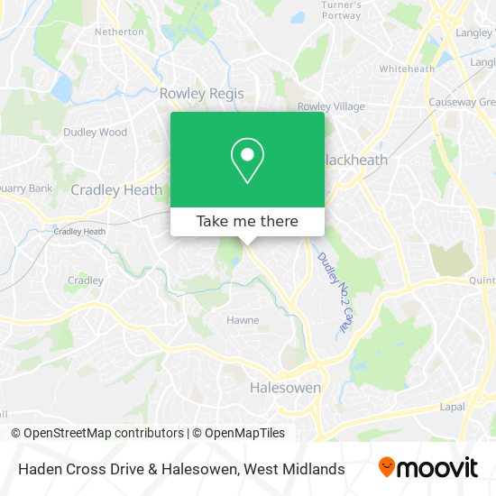 Haden Cross Drive & Halesowen map