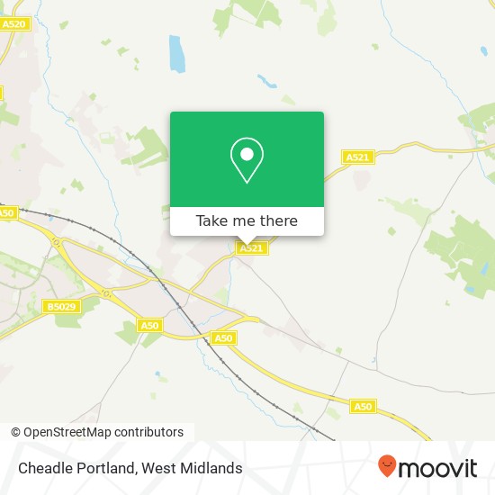 Cheadle Portland, Forsbrook Stoke-on-Trent map