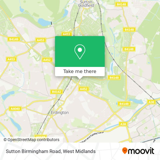 Sutton Birmingham Road map