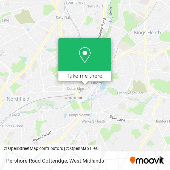 Pershore Road Cotteridge map
