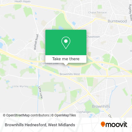 Brownhills Hednesford map