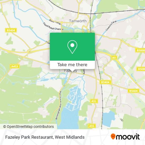 Fazeley Park Restaurant map