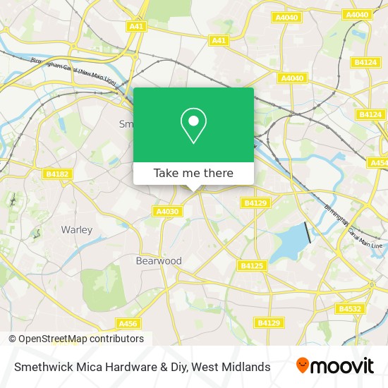 Smethwick Mica Hardware & Diy map