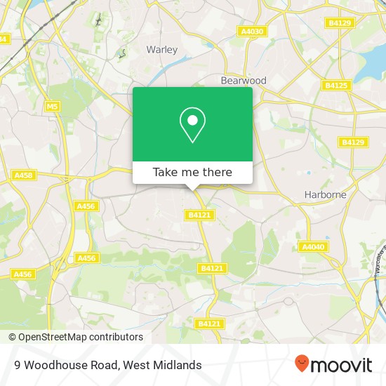 9 Woodhouse Road, Harborne Birmingham map