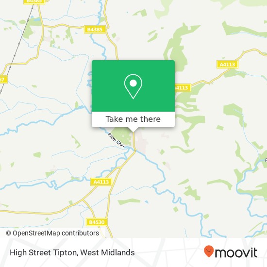 High Street Tipton, Leintwardine Craven Arms map
