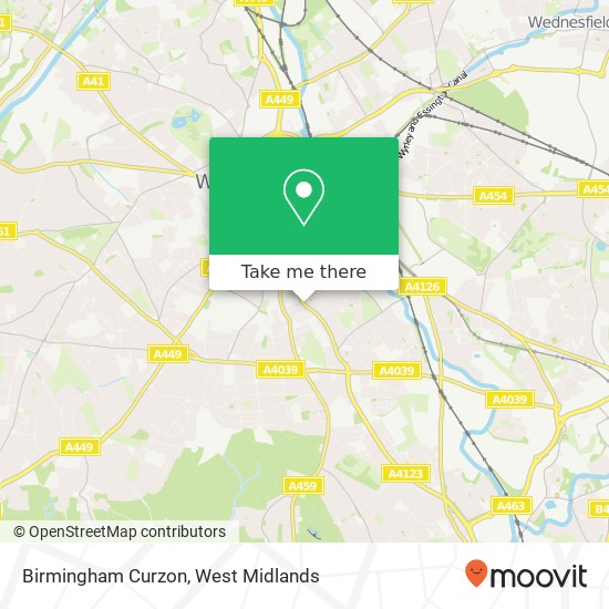 Birmingham Curzon, Blakenhall Wolverhampton map