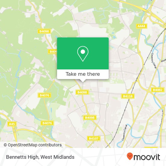 Bennetts High, Coventry Coventry map