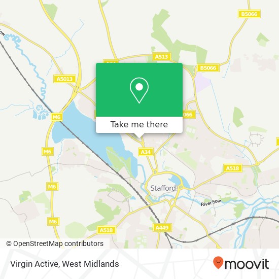Virgin Active, Eccleshall Rd. map