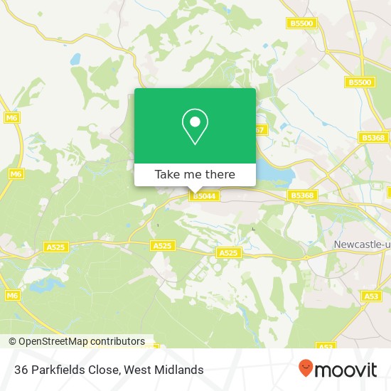 36 Parkfields Close, Silverdale Newcastle map