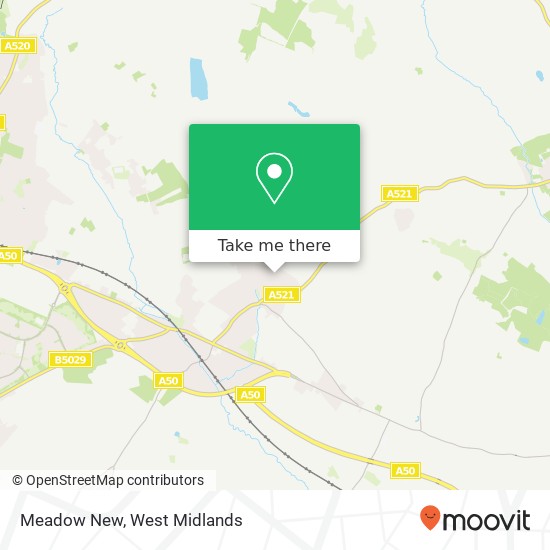 Meadow New, Forsbrook Stoke-on-Trent map