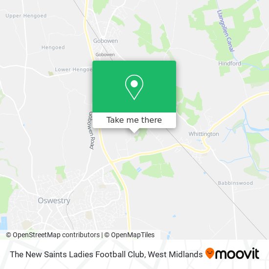 How to get to The New Saints Ladies Football Club in Whittington Ed by Bus  or Train?