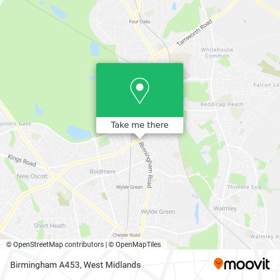 Birmingham A453 map