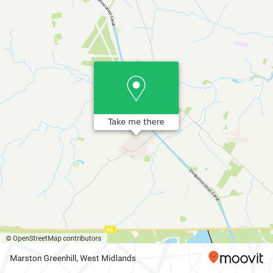 Marston Greenhill, Wheaton Aston Stafford map