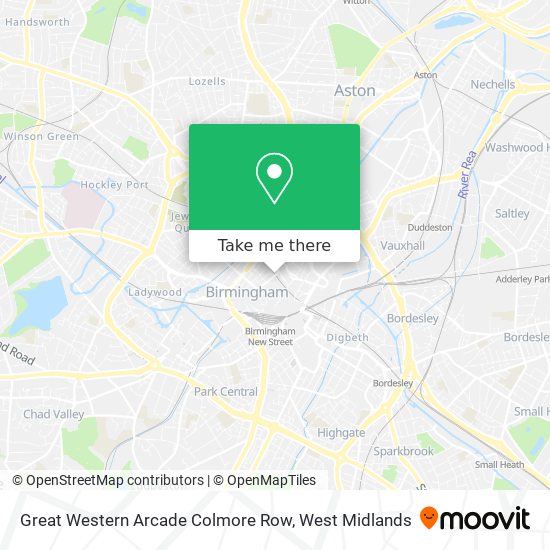 Great Western Arcade Colmore Row map